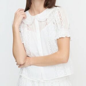 Hill House Adelaide White Blouse - XS